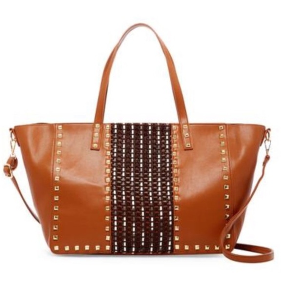 C.C. Boutique Handbags - NWT Oversized Gold Studded Shoulder Tote Bag
